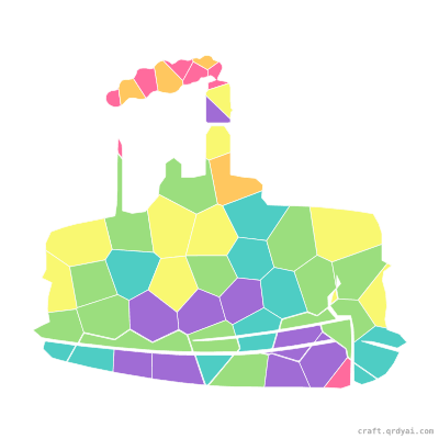 Paddle Steamer mosaic sticker template — finished art preview