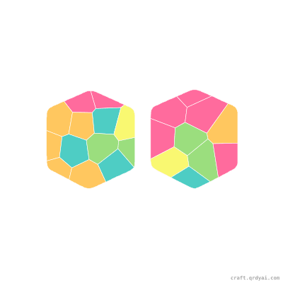 Pair of Dice mosaic sticker template — finished art preview