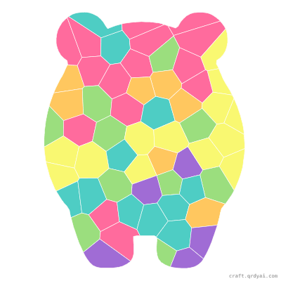 Panda mosaic sticker template — finished art preview