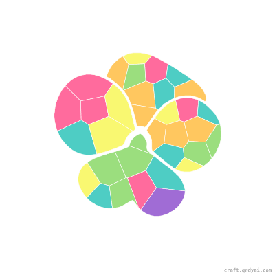 Pansy mosaic sticker template — finished art preview