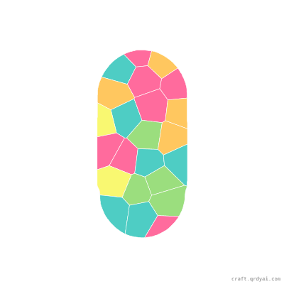 Paper Clip mosaic sticker template — finished art preview