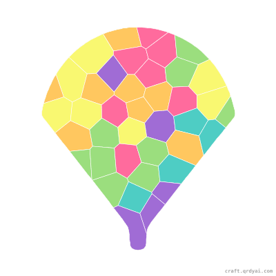 Parachute mosaic sticker template — finished art preview