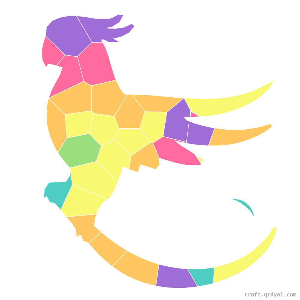 Parrot mosaic sticker template — finished art