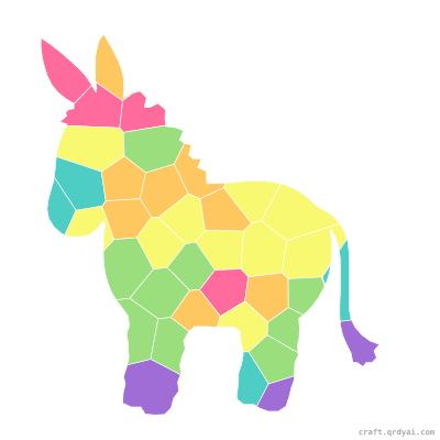 Party Piñata mosaic sticker template — finished art preview
