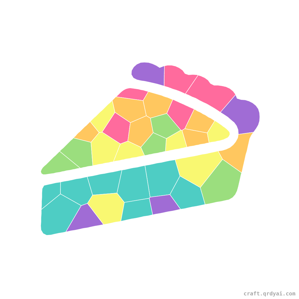 Pecan Pie mosaic sticker template — finished art