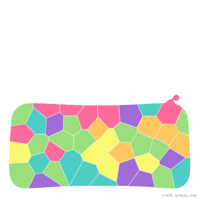 Pencil Case mosaic sticker template — finished art preview