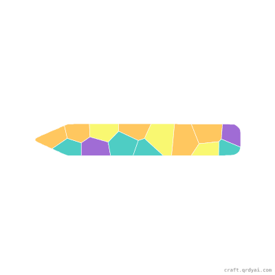 Pencil mosaic sticker template — finished art preview