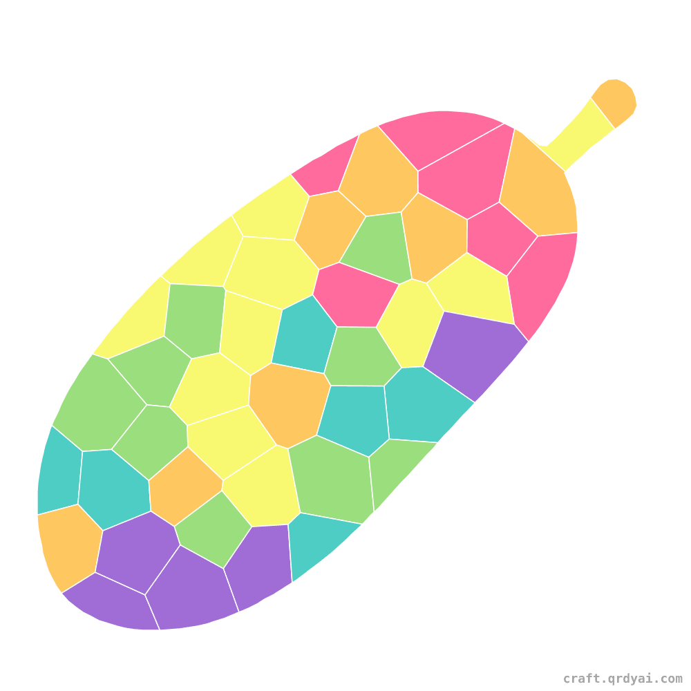 Pickle mosaic sticker template — finished art