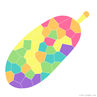 Pickle mosaic sticker template — finished art preview