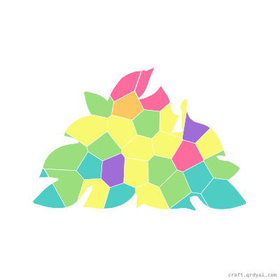 Pile of Autumn Leaves mosaic sticker template — finished art preview