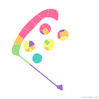Pizza Slice mosaic sticker template — finished art preview