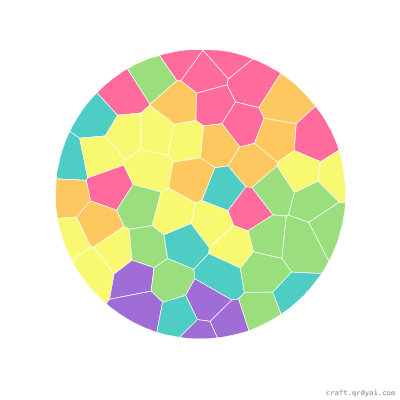 Planet Mars mosaic sticker template — finished art preview