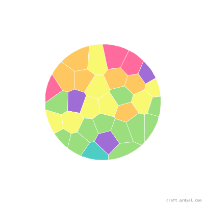 Planet Mercury mosaic sticker template — finished art preview