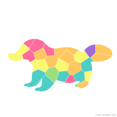 Platypus mosaic sticker template — finished art preview