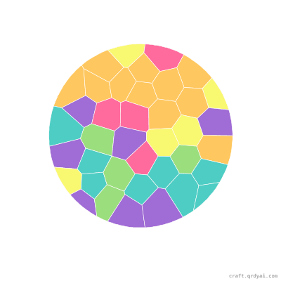 Pluto mosaic sticker template — finished art preview