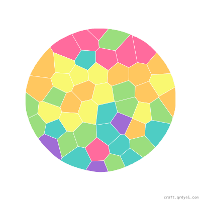Pomelo mosaic sticker template — finished art preview
