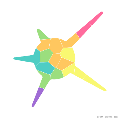 Pulsar mosaic sticker template — finished art preview