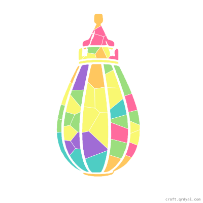Punching Bag mosaic sticker template — finished art preview