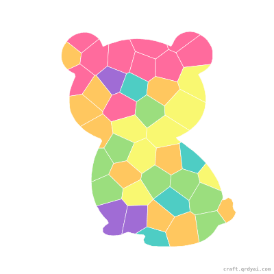 Red Panda mosaic sticker template — finished art preview