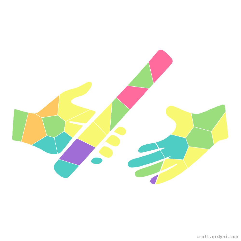 Relay Baton mosaic sticker template — finished art