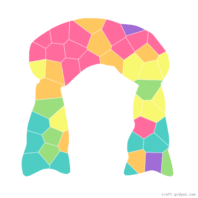 Rock Arch mosaic sticker template — finished art preview
