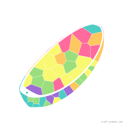 Rowboat mosaic sticker template — finished art preview