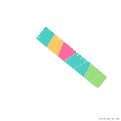 Ruler mosaic sticker template — finished art preview