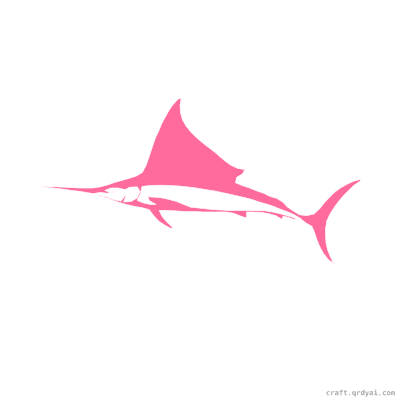 Sailfish mosaic sticker template — finished art preview