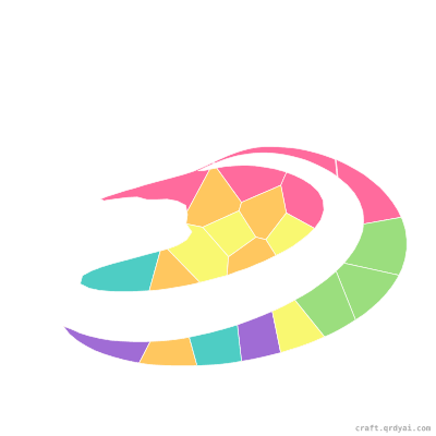 Sand Dune mosaic sticker template — finished art preview