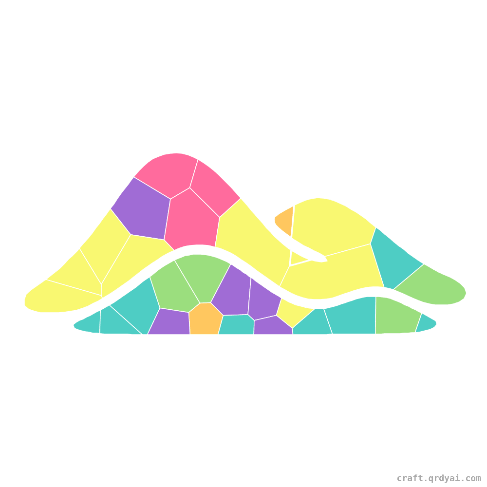 Sand Dunes mosaic sticker template — finished art