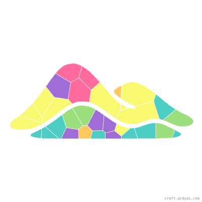 Sand Dunes mosaic sticker template — finished art preview
