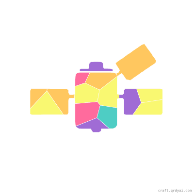 Satellite mosaic sticker template — finished art preview