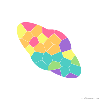 Saturn mosaic sticker template — finished art preview