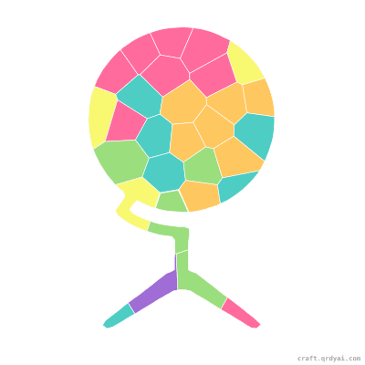 School Globe mosaic sticker template — finished art preview