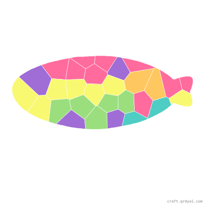 Sea Cucumber mosaic sticker template — finished art preview