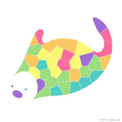 Sea Otter mosaic sticker template — finished art preview