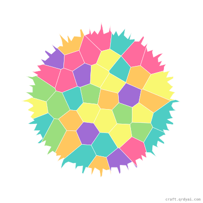 Sea Urchin mosaic sticker template — finished art preview