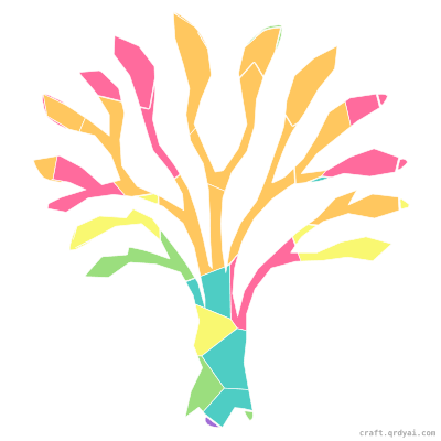 Seaweed mosaic sticker template — finished art preview
