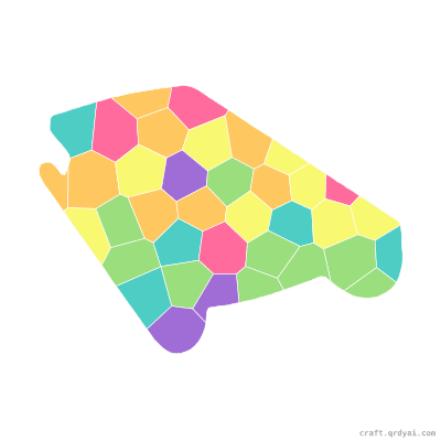 Sled mosaic sticker template — finished art preview
