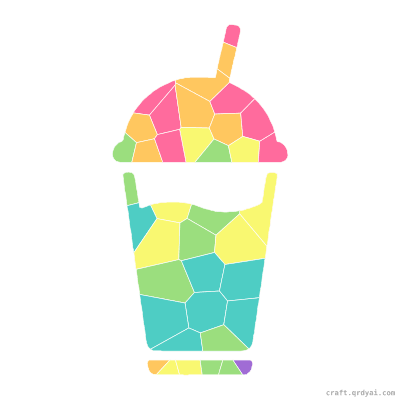 Smoothie mosaic sticker template — finished art preview