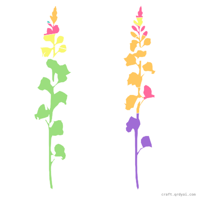 Snapdragon mosaic sticker template — finished art preview