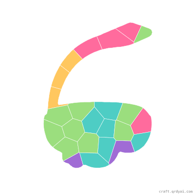 Snorkel Mask mosaic sticker template — finished art preview