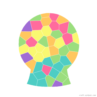 Snow Globe mosaic sticker template — finished art preview
