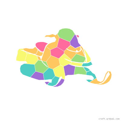 Snowmobile mosaic sticker template — finished art preview