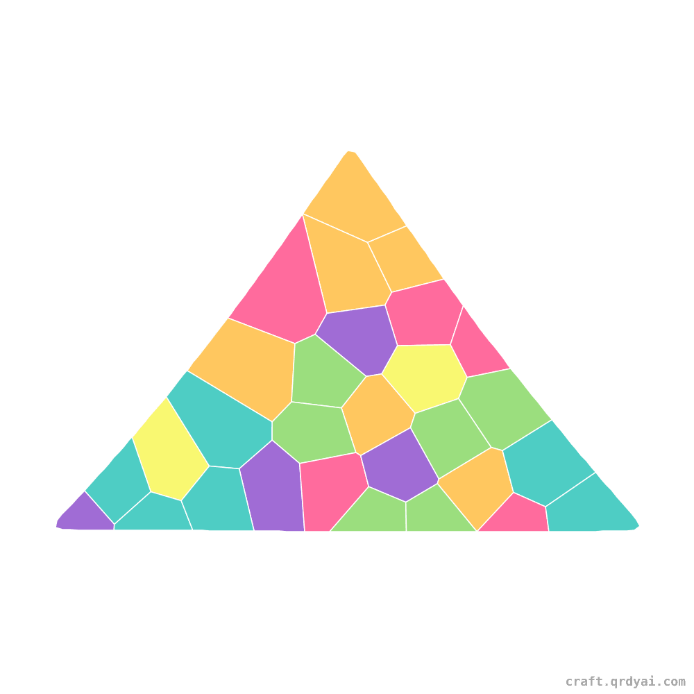 Snowy Peak mosaic sticker template — finished art