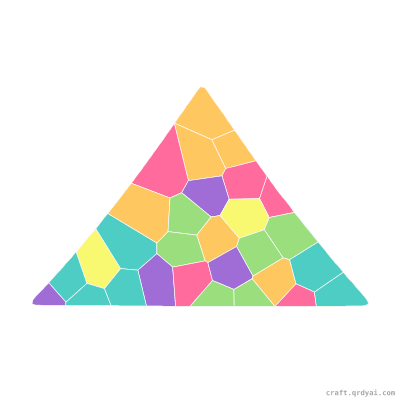 Snowy Peak mosaic sticker template — finished art preview