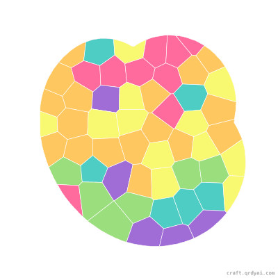Soft Pretzel mosaic sticker template — finished art preview