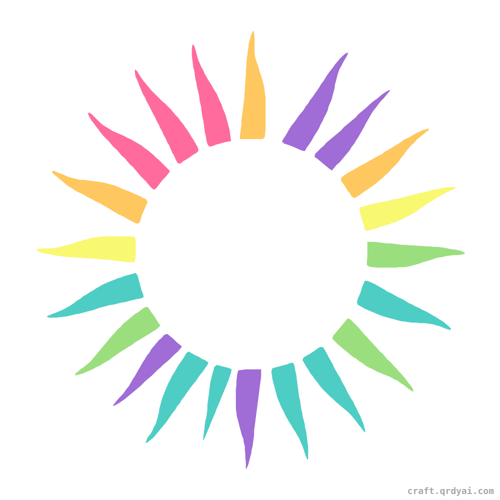 Solar Flare mosaic sticker template — finished art