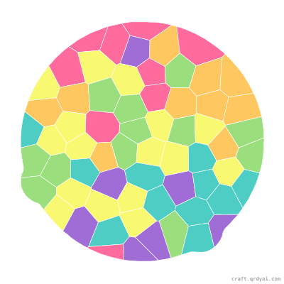 Solar System mosaic sticker template — finished art preview