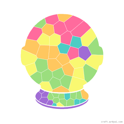 Space Helmet mosaic sticker template — finished art preview